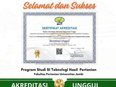 THP UNJA Meraih Akreditasi Unggul